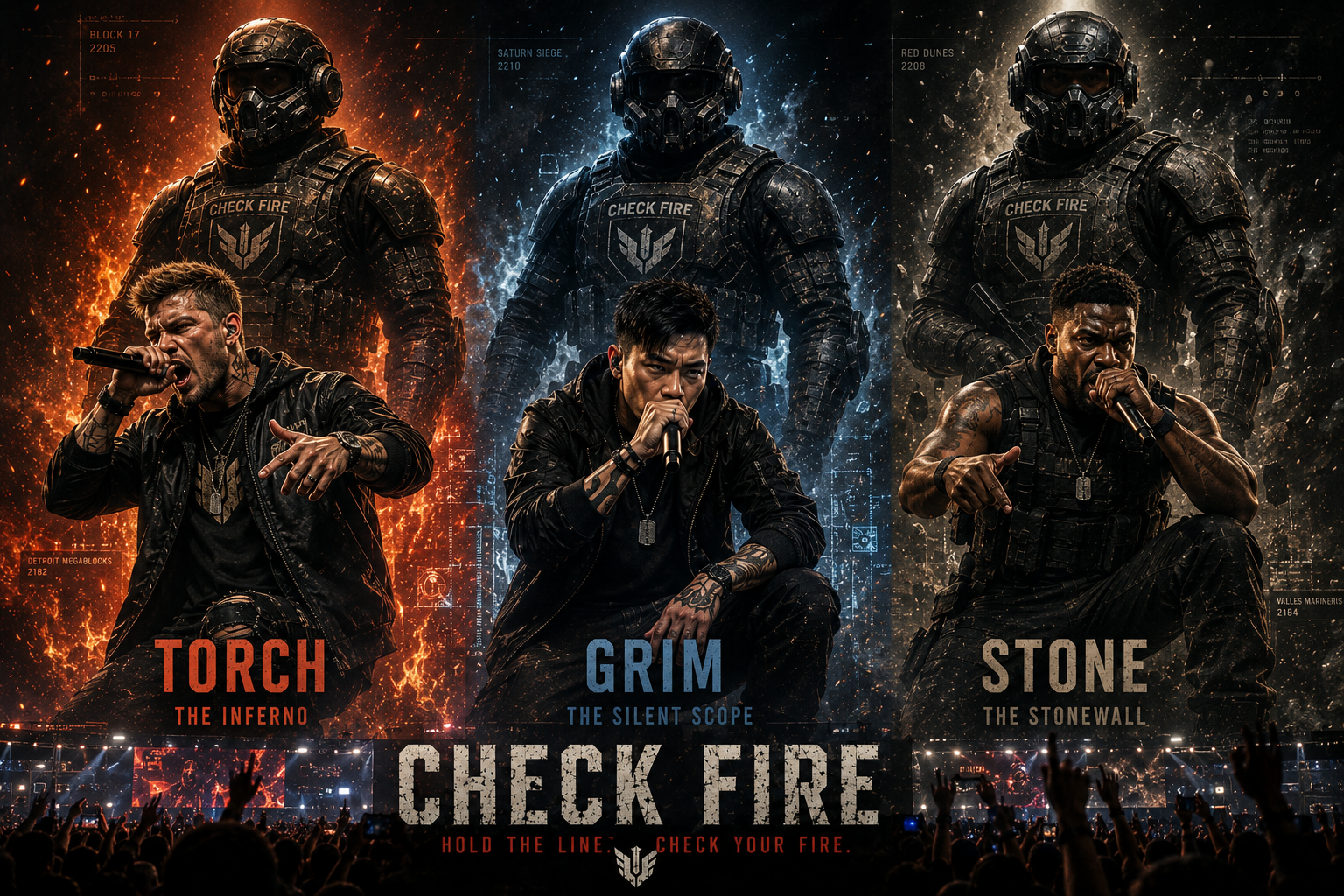 Torch, Grim, and Stone of Check Fire